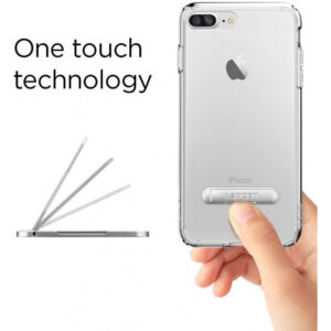 SPIGEN METAL KICKSTAND COVER PARA IPHONE 7PLUS (CLEAR/GREY)