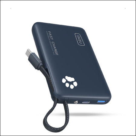 CARGADOR INIU 10,000 CON 2 PUERTOS USB-C, 1 PUERTO USB-A Y LINTERNA INTEGRADA