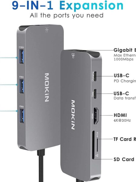 MOKIN ADAPTADOR USB-C A 9 PUERTOS