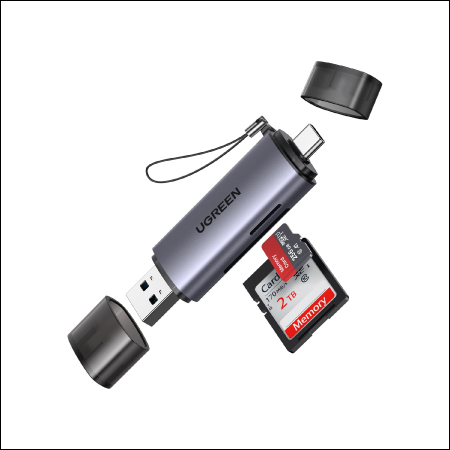 UGREEN LECTOR  DE TARJETA SD/MICRO-SD A USB-C