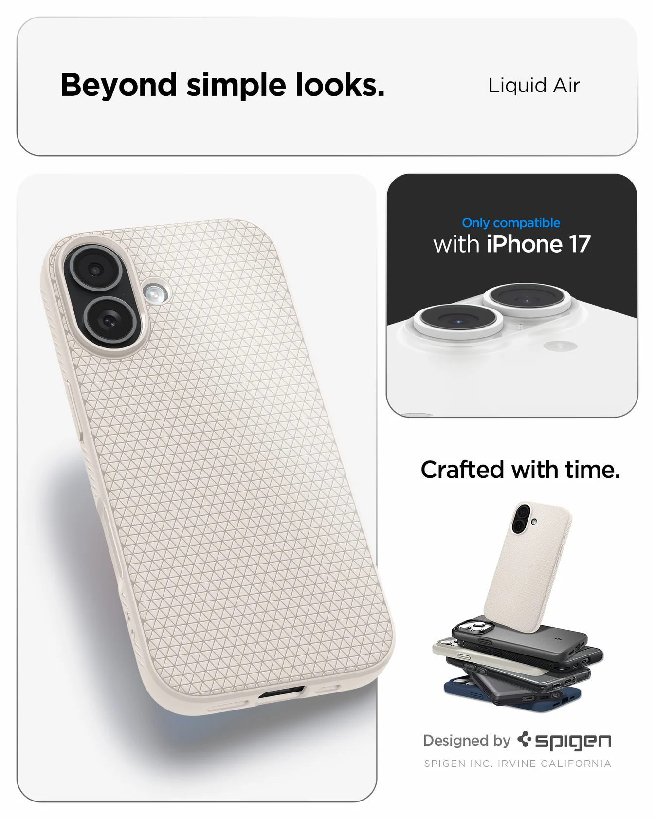 SPIGEN LIQUID AIR IP 17 NATURAL TITANIUM - Imagen 5