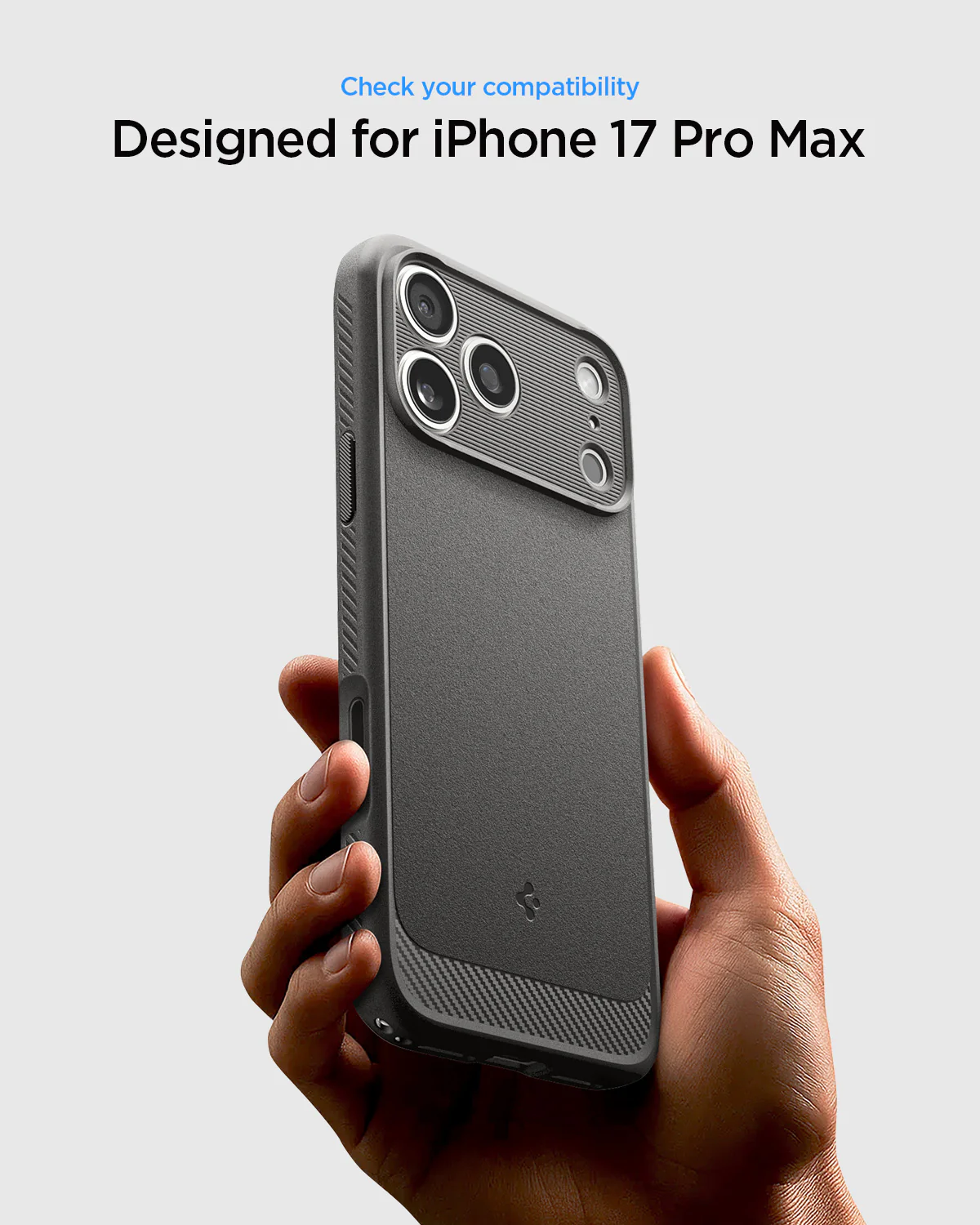 SPIGEN RUGGED ARMOR MAGFIT 17 PRO MAX GRAY - Imagen 5