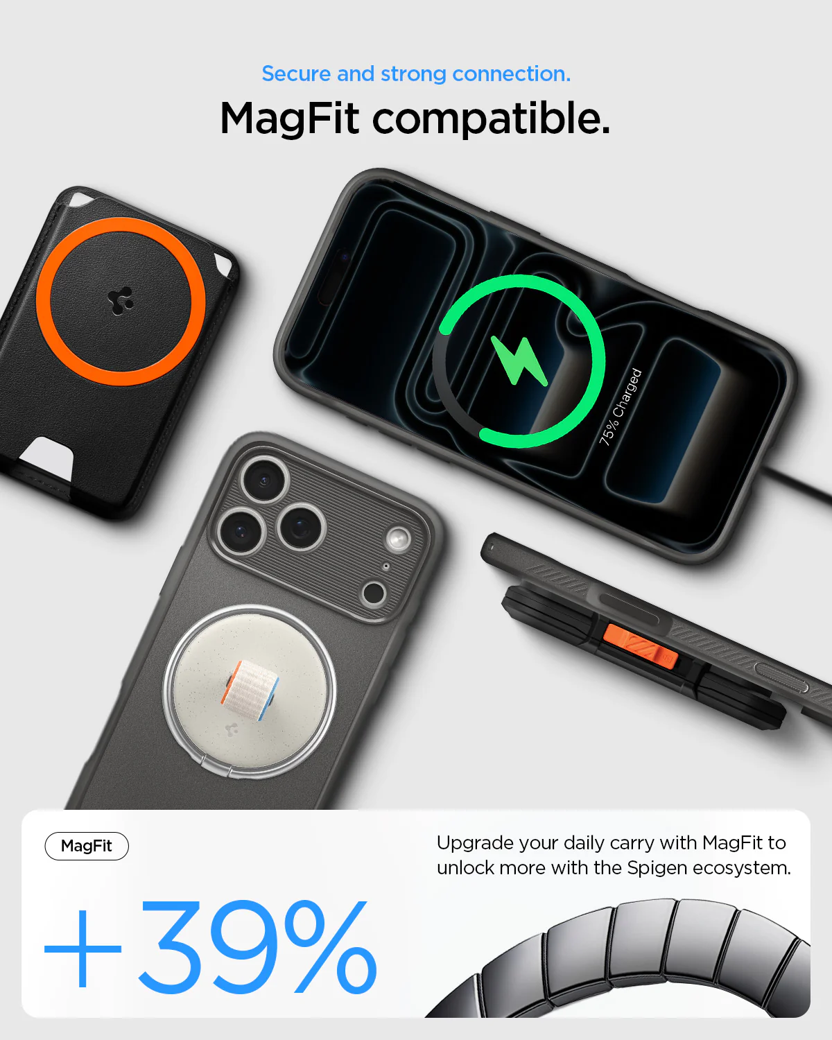 SPIGEN RUGGED ARMOR MAGFIT 17 PRO MAX GRAY - Imagen 8