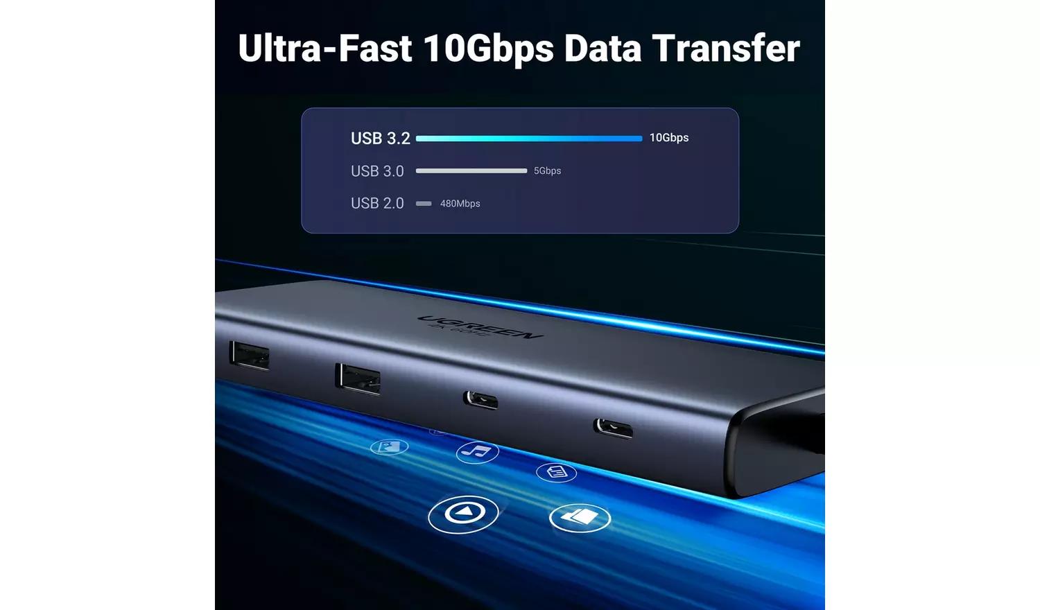 UGREEN ADAPTADOR USB C 10 EN 1 - Imagen 6