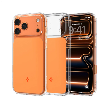 SPIGEN ULTRA HYBRID MAGFIT CLEAR ORANGE IP 17 PRO MAX