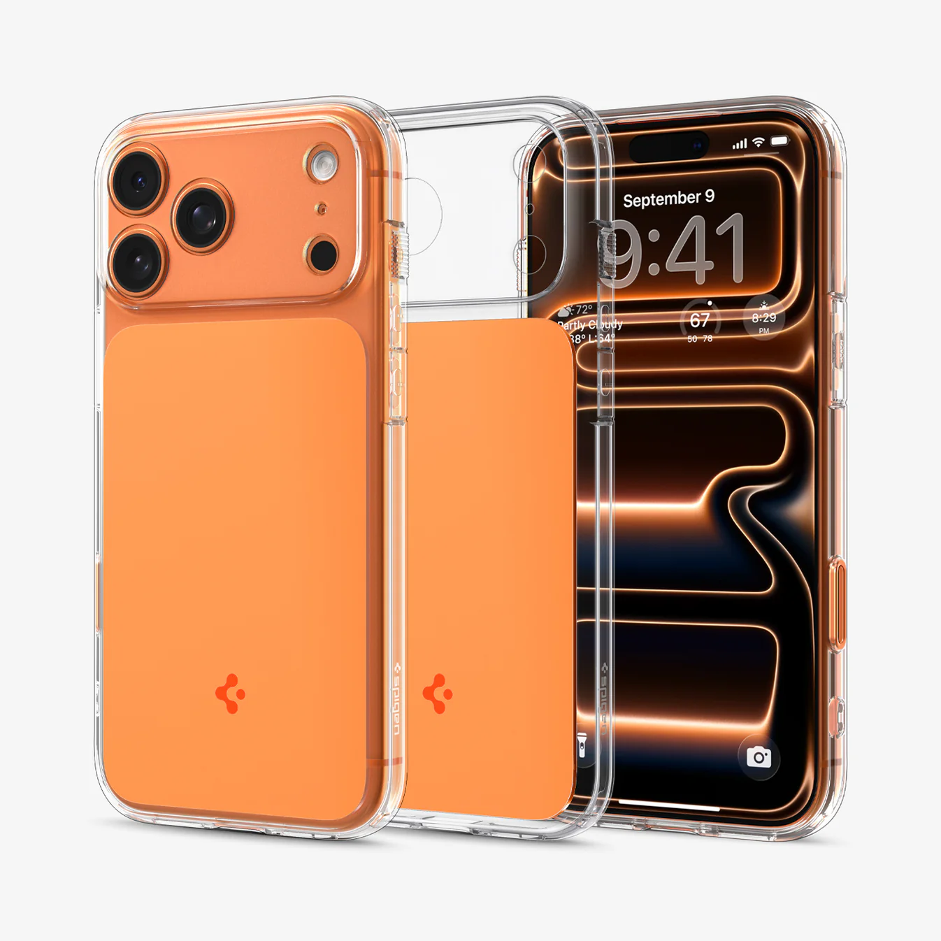 SPIGEN ULTRA HYBRID MAGFIT CLEAR ORANGE  IP 17 PRO MAX