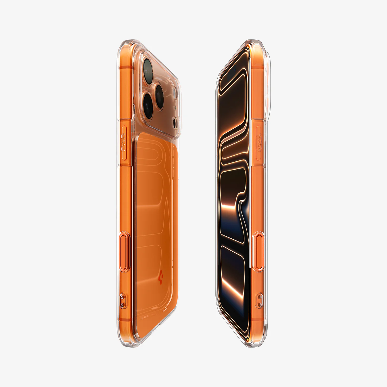 SPIGEN ULTRA HYBRID MAGFIT CLEAR ORANGE  IP 17 PRO MAX - Imagen 4
