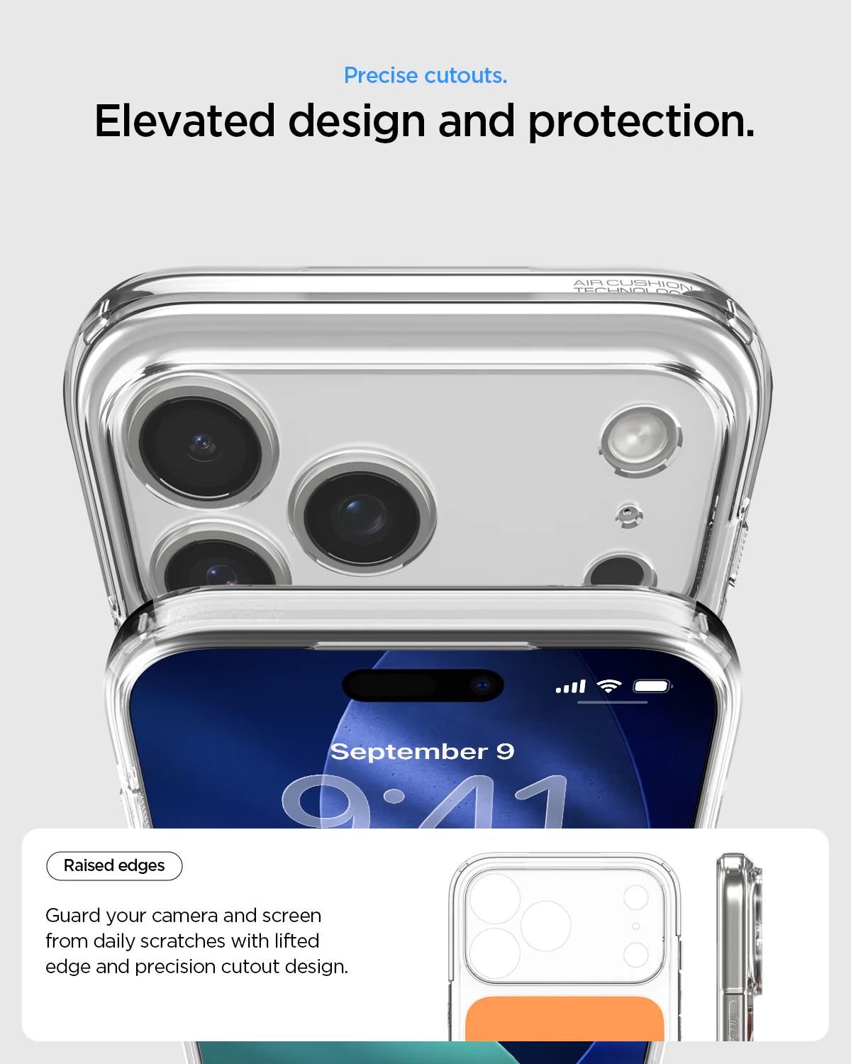 SPIGEN ULTRA HYBRID MAGFIT CLEAR ORANGE  IP 17 PRO MAX - Imagen 8