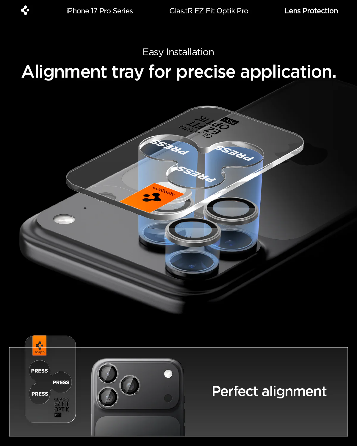 SPIGEN GLASS FIT OPTIK SILVER IP 14,15,16,17 - Imagen 6