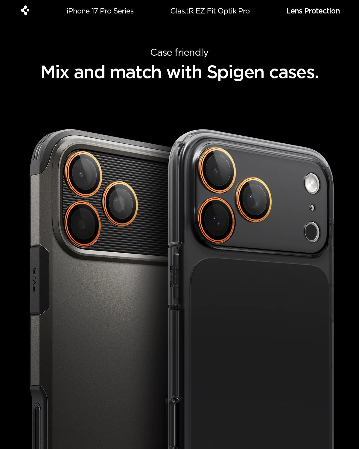 SPIGEN GLASS FIT OPTIK NARANJA IP 14,15,16,17 - Imagen 9