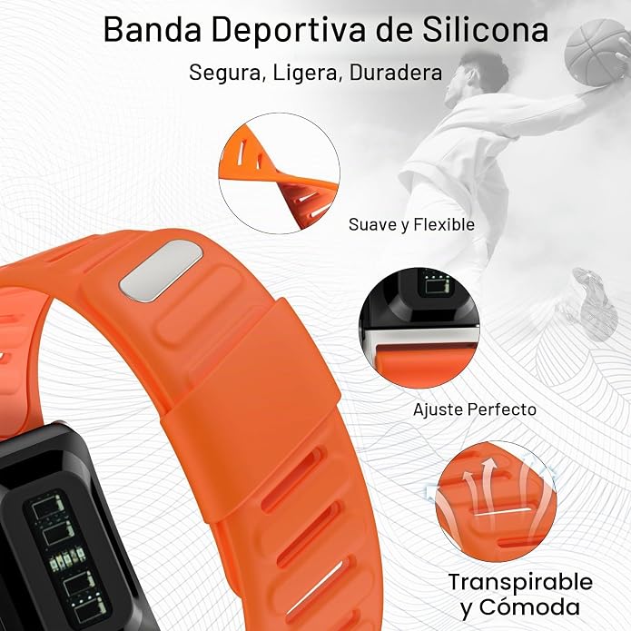 CORREA DEPORTIVA PARA WHOOP 5.0 ORANGE - Imagen 2