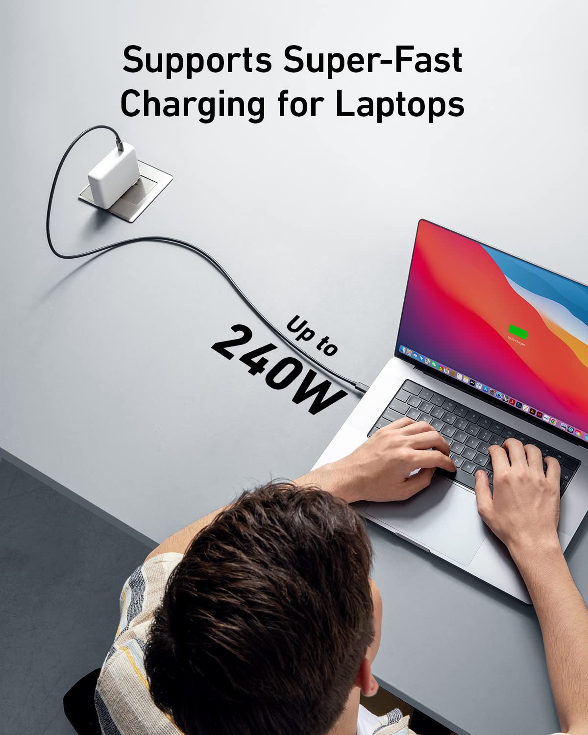 ANKER CABLE USB-C THUNDERBOLT 4 8K 3.3 PIES - Imagen 4
