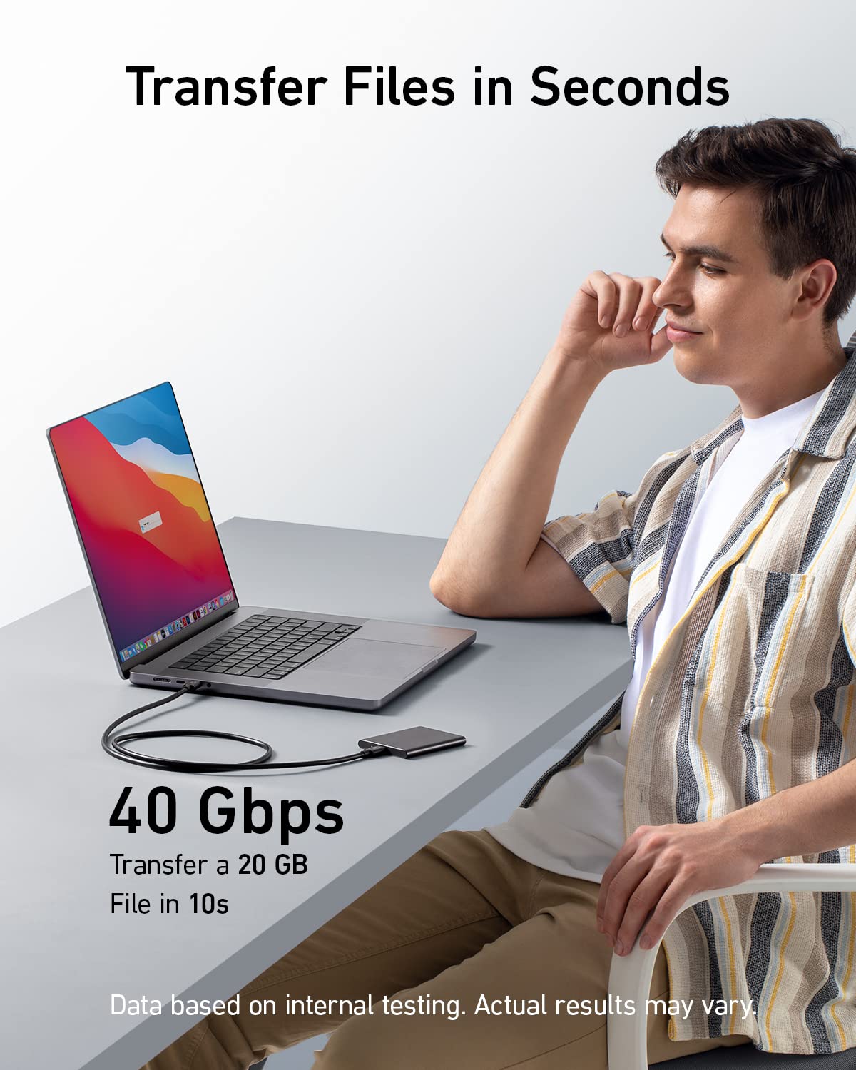 ANKER CABLE USB-C THUNDERBOLT 4 8K 3.3 PIES - Imagen 2