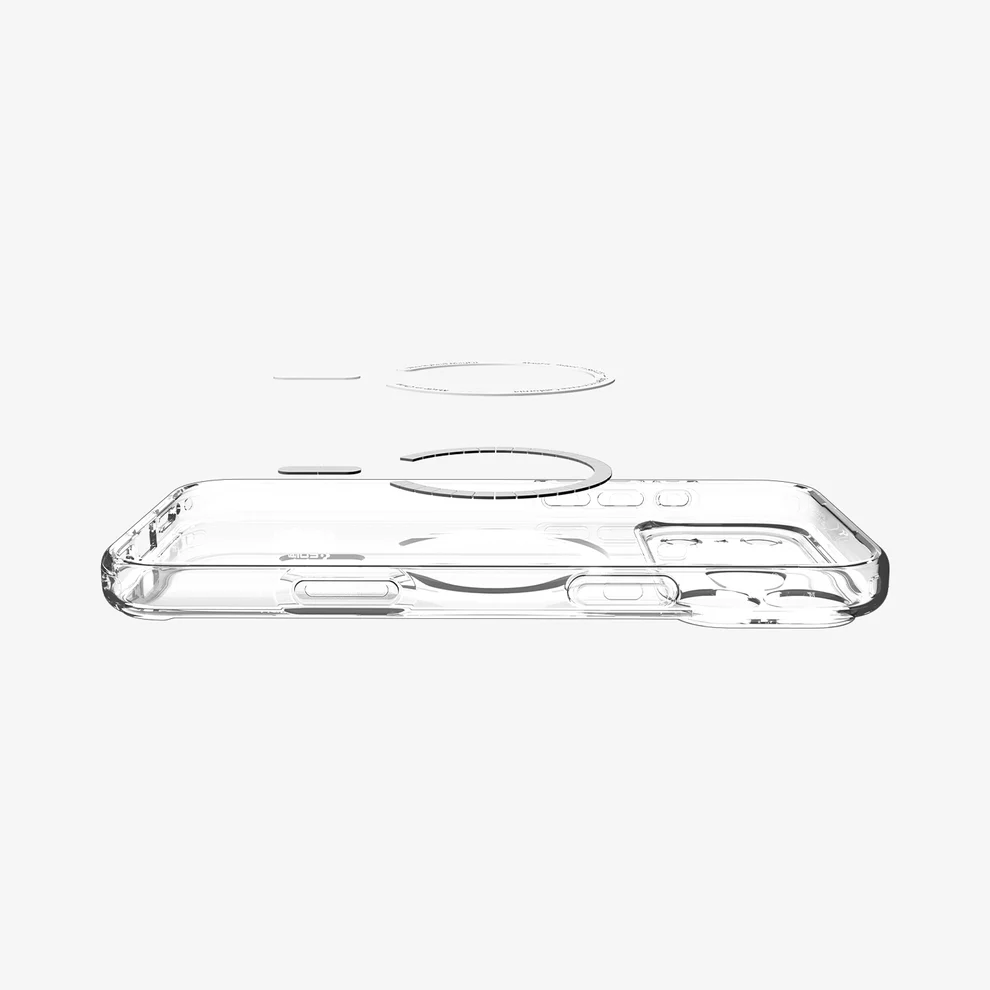 SPIGEN ULTRA HYBRID MAG FIT 17 PRO CLEAR WHITE - Imagen 3