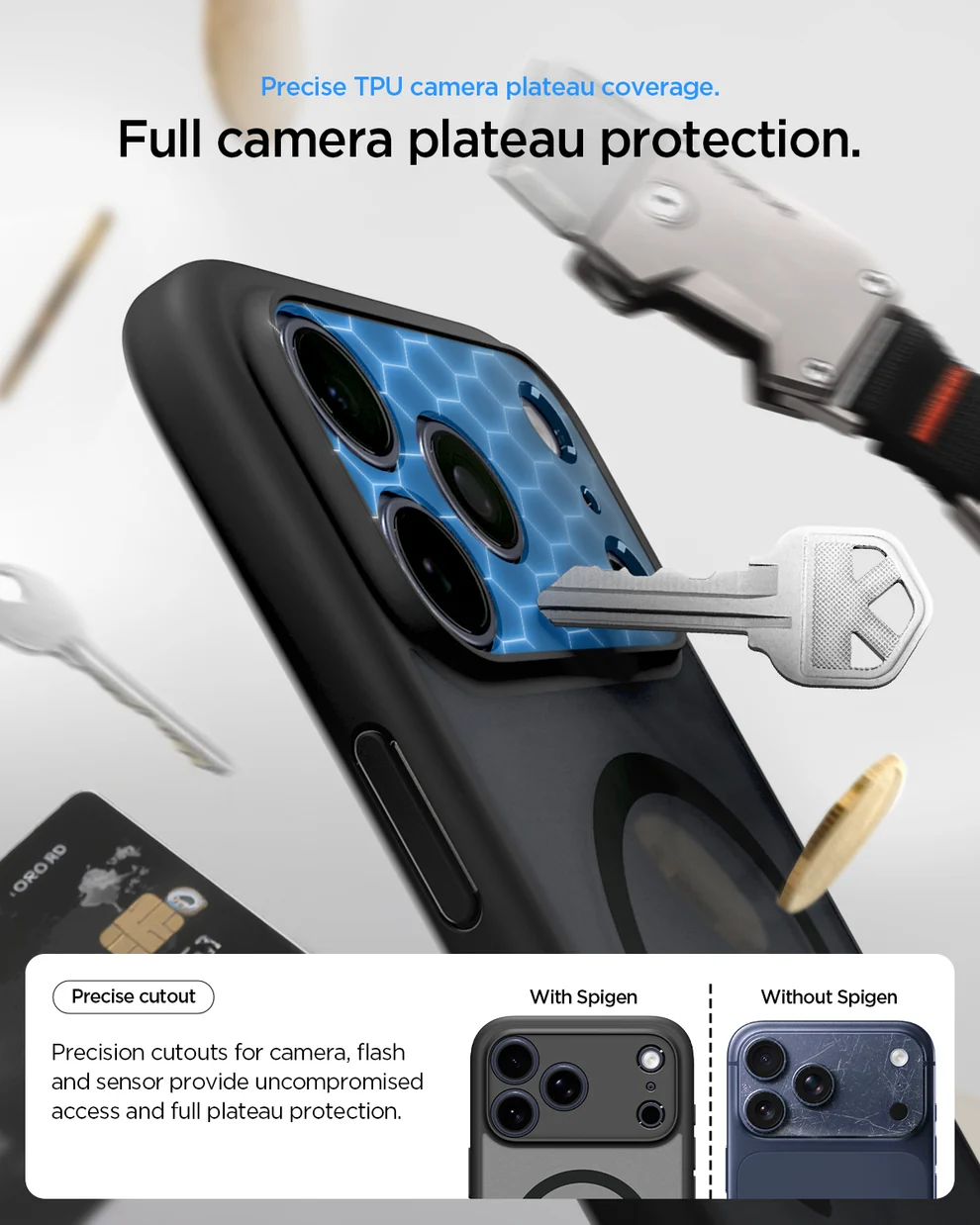 SPIGEN ULTRA HYBRID MAG FIT 17 PRO FROST BLACK - Imagen 8