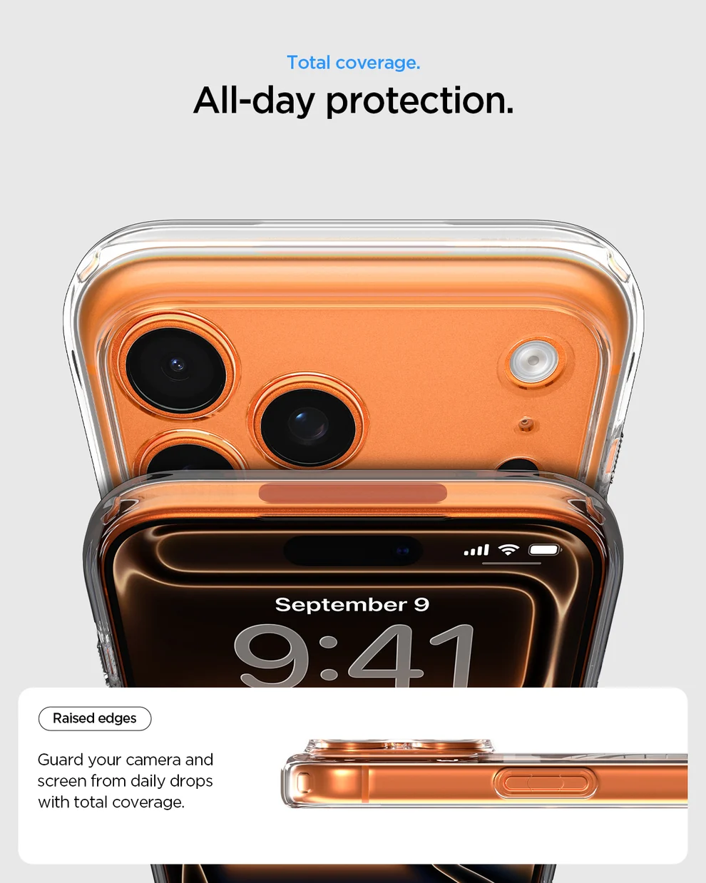 SPIGEN ULTRA HYBRID MAG FIT 17 PRO CLEAR WHITE - Imagen 7