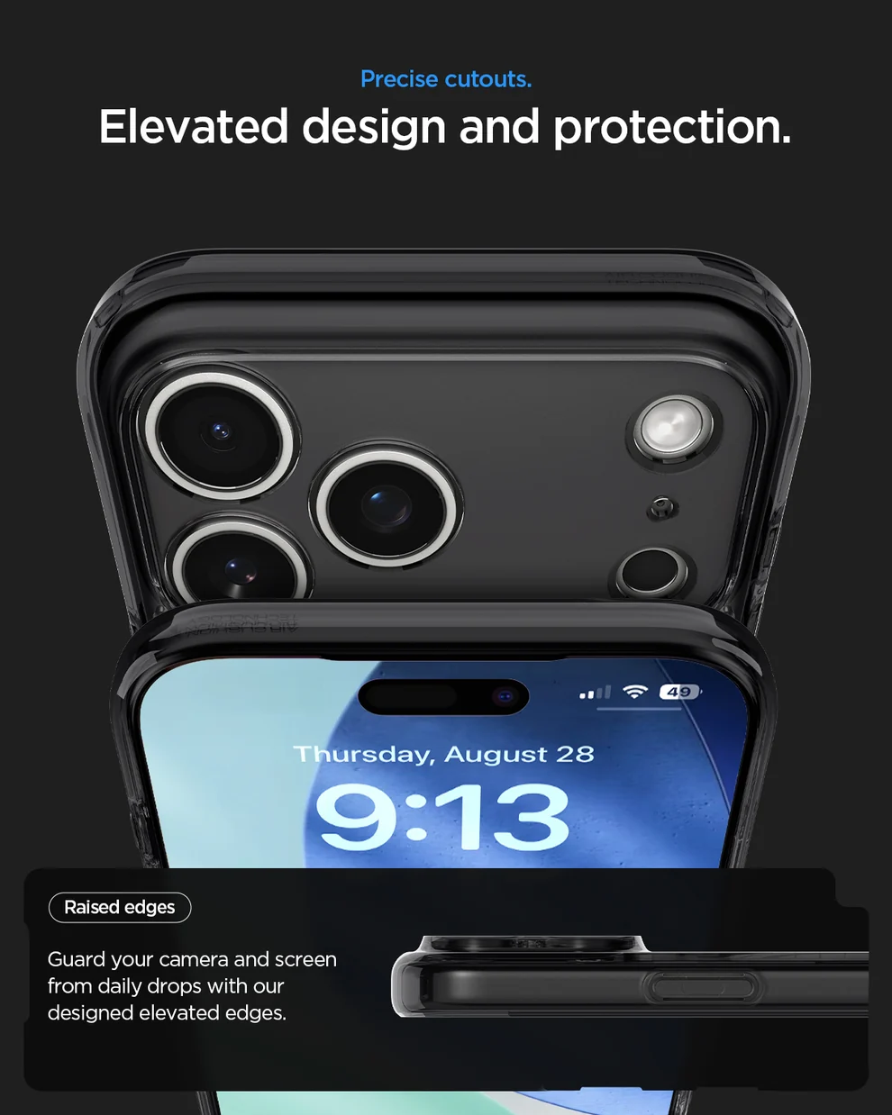 SPIGEN ULTRA HYBRID  MAG FIT 17 PRO ZERO ONE BLACK - Imagen 5