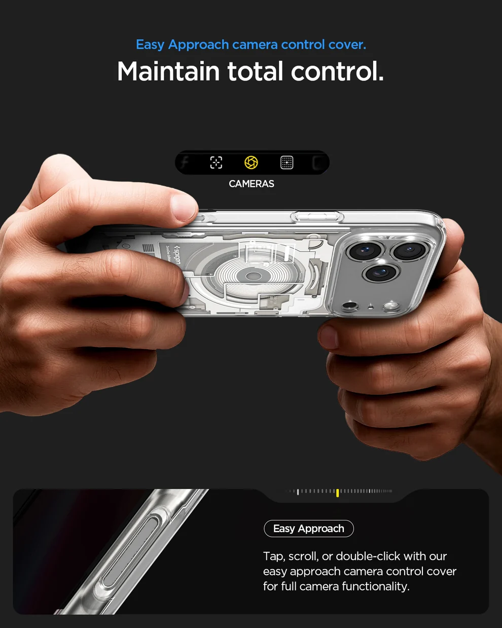 SPIGEN ULTRA HYBRID  MAG FIT 17 PRO ZERO ONE WHITE - Imagen 7