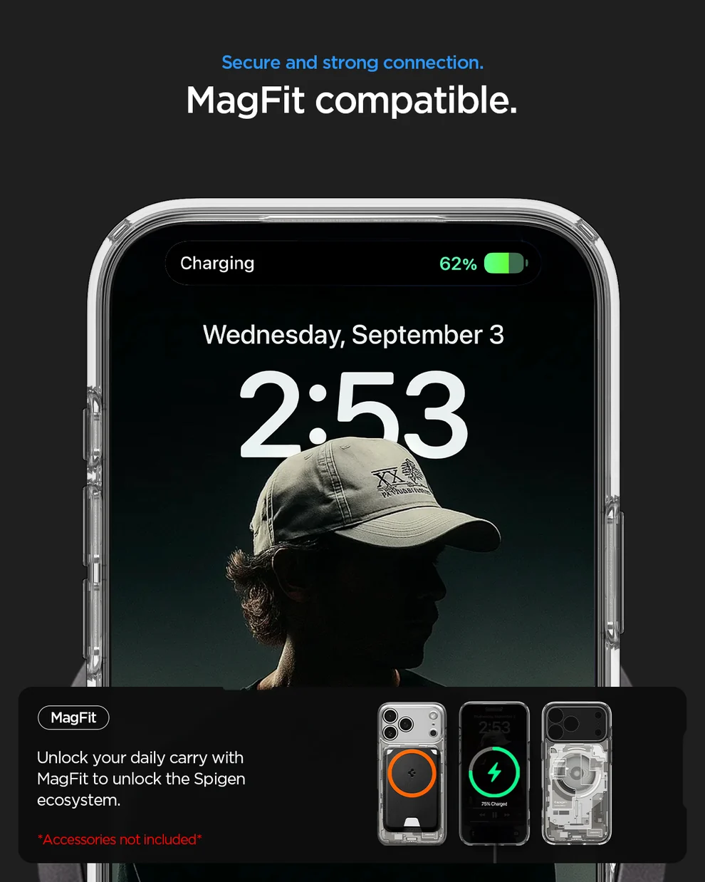 SPIGEN ULTRA HYBRID  MAG FIT 17 PRO ZERO ONE WHITE - Imagen 8