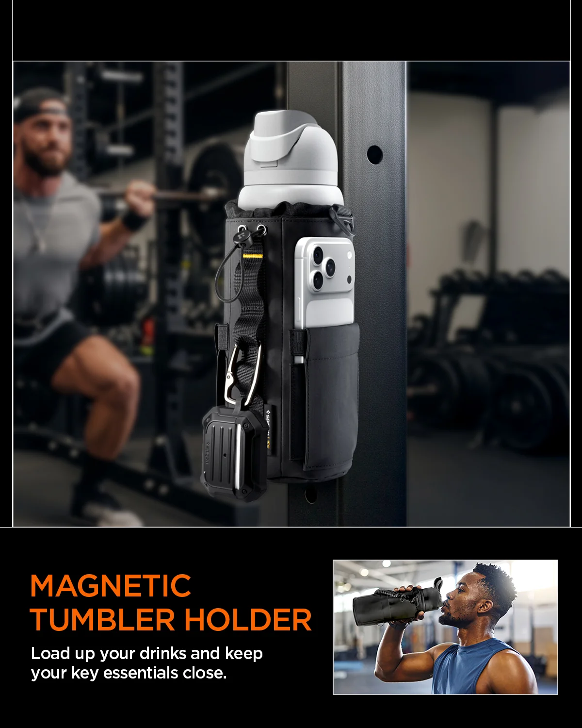 SPIGEN TUMBLER HOLDER BAG LIFE BAG BLACK - Imagen 4