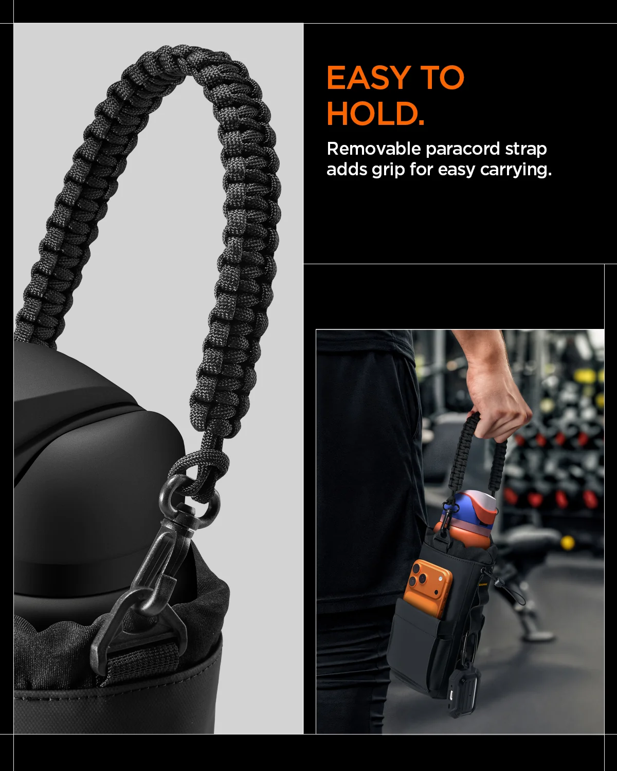 SPIGEN TUMBLER HOLDER BAG LIFE BAG BLACK - Imagen 6