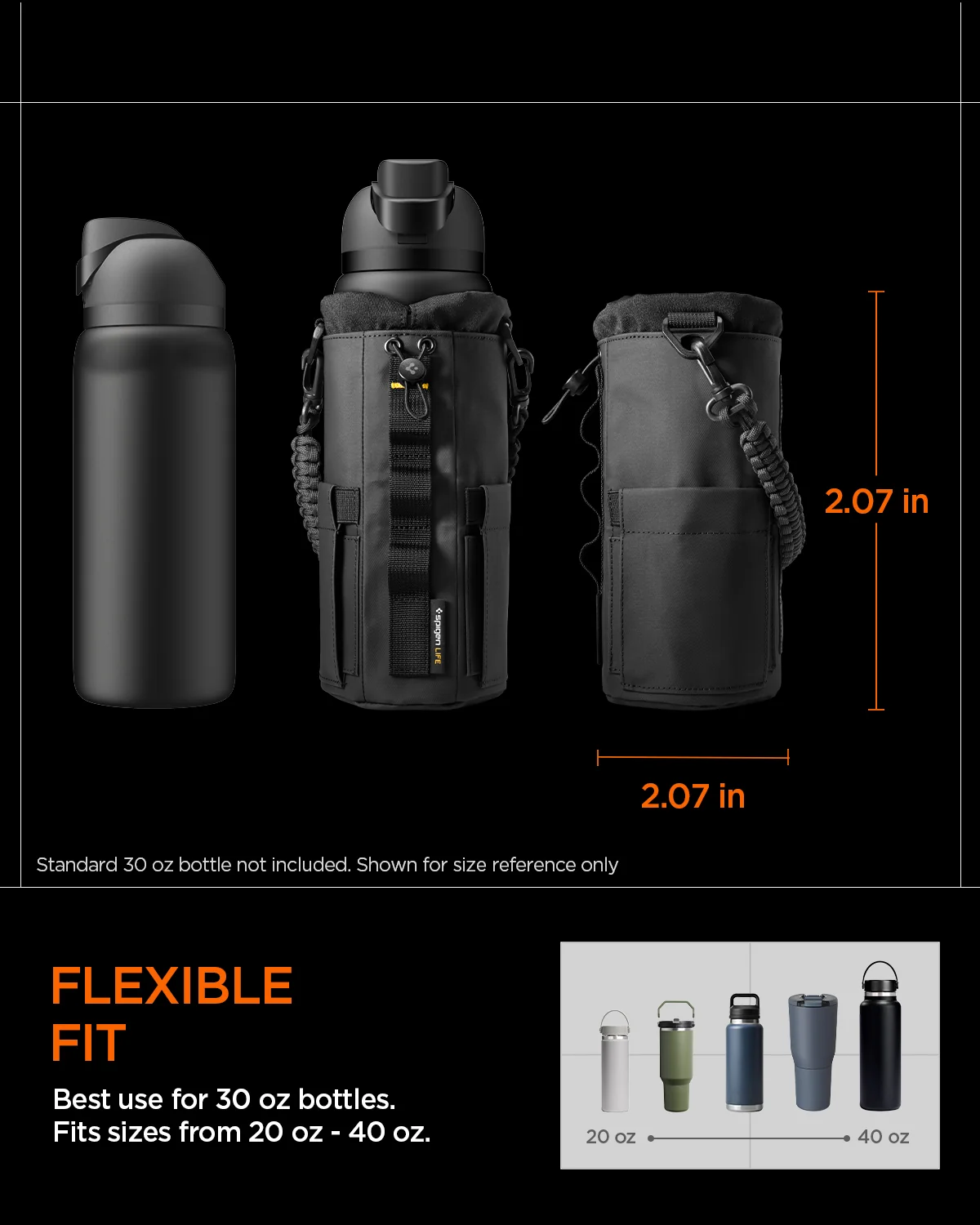 SPIGEN TUMBLER HOLDER BAG LIFE BAG BLACK - Imagen 9