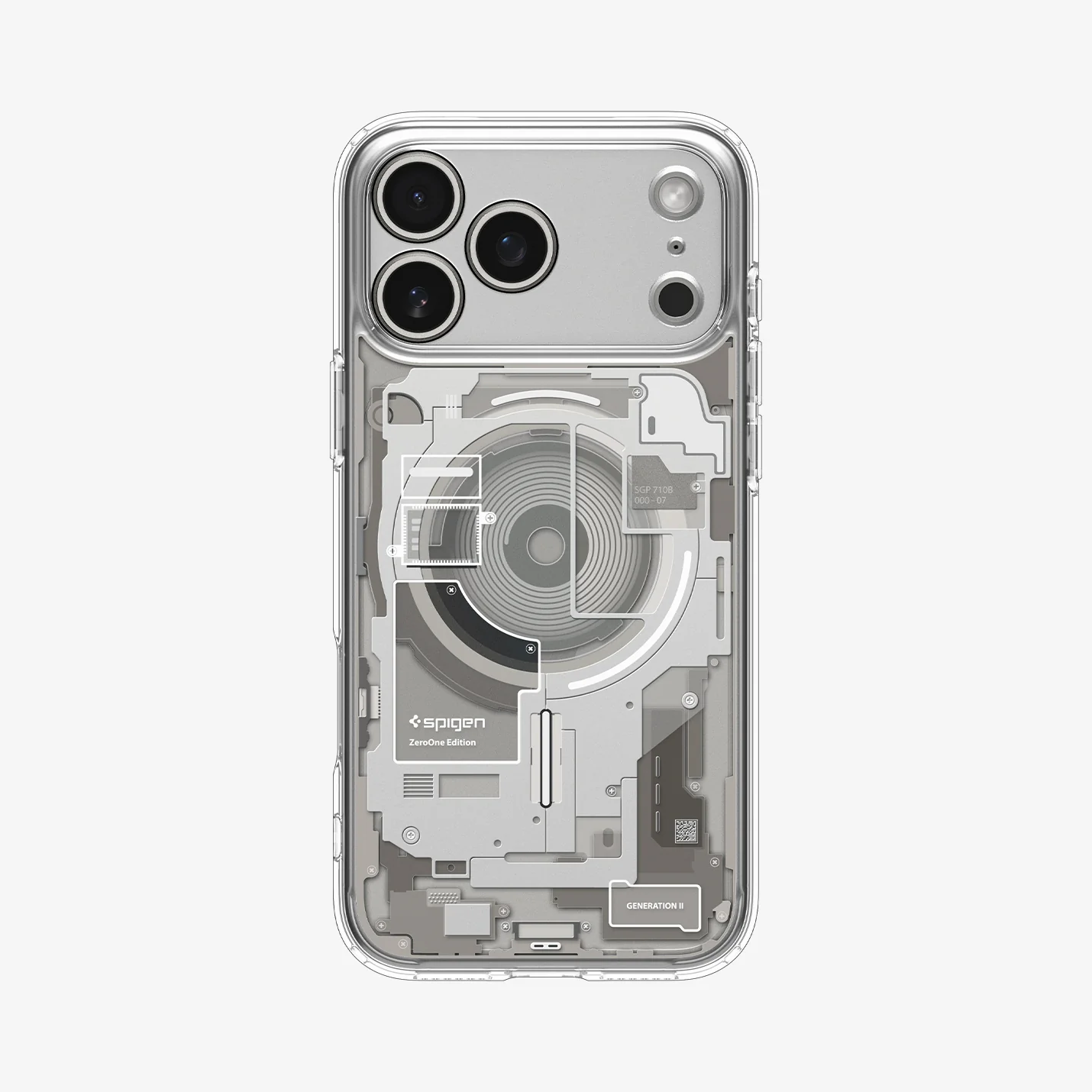 SPIGEN ULTRA HYBRID  MAG FIT 17 PRO ZERO ONE WHITE - Imagen 2
