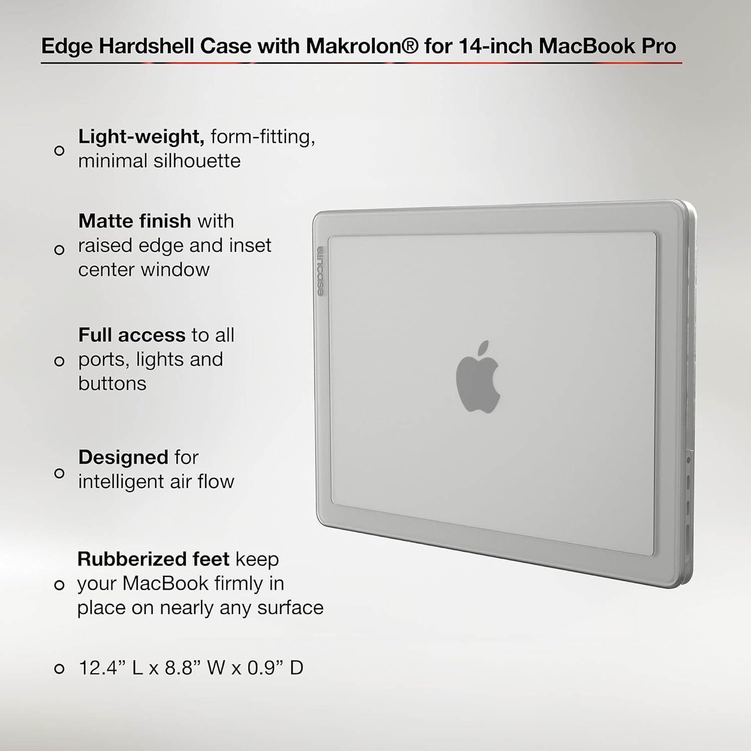 INCASE EDGE FUNDA RIGIDA PARA MACBOOK PRO 14 PULGADAS CLEAR - Imagen 3