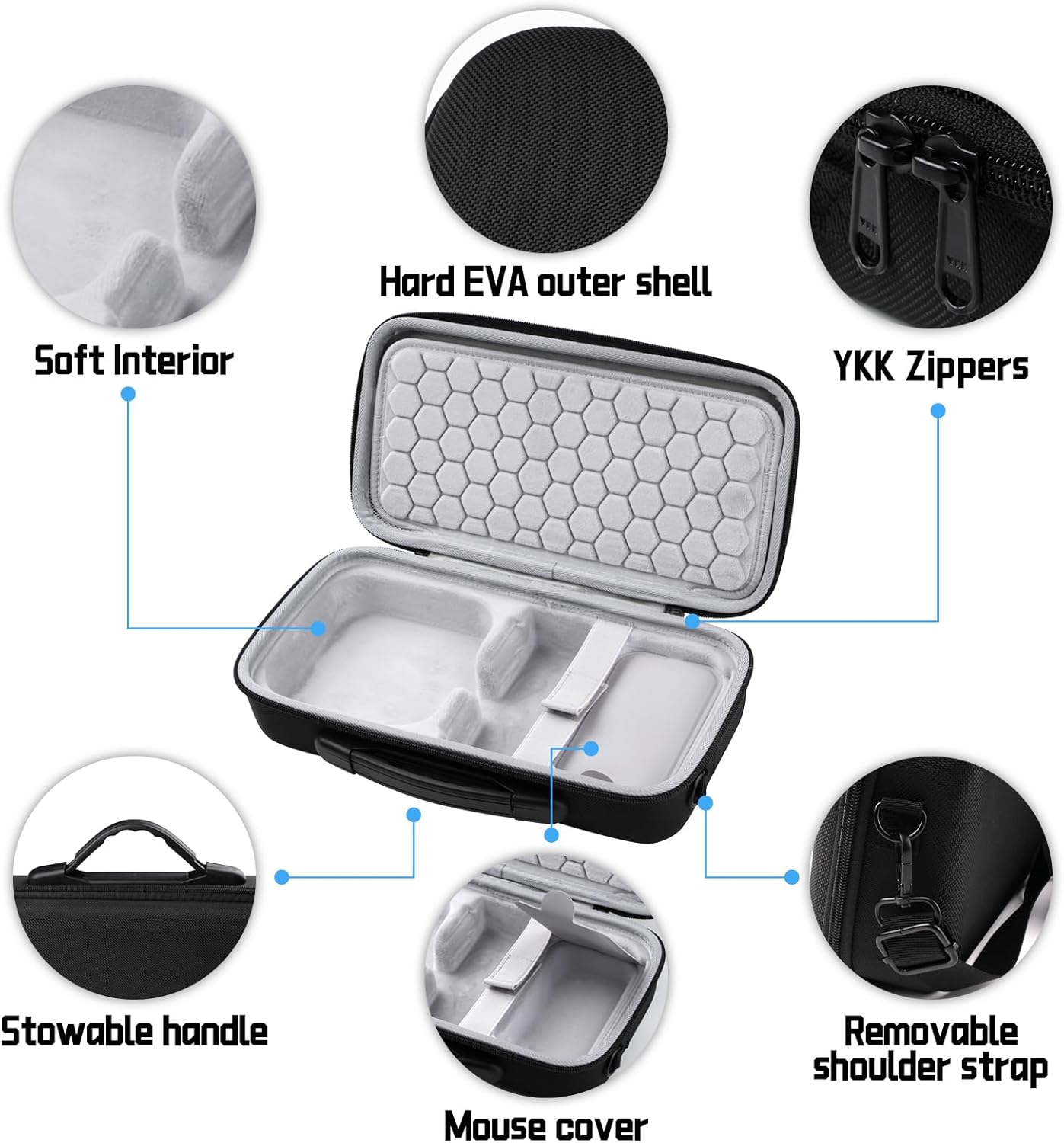 FUNDA RIGIDA DE VIAJE PARA MAC MINI M4/M4 PRO BLACK - Imagen 4
