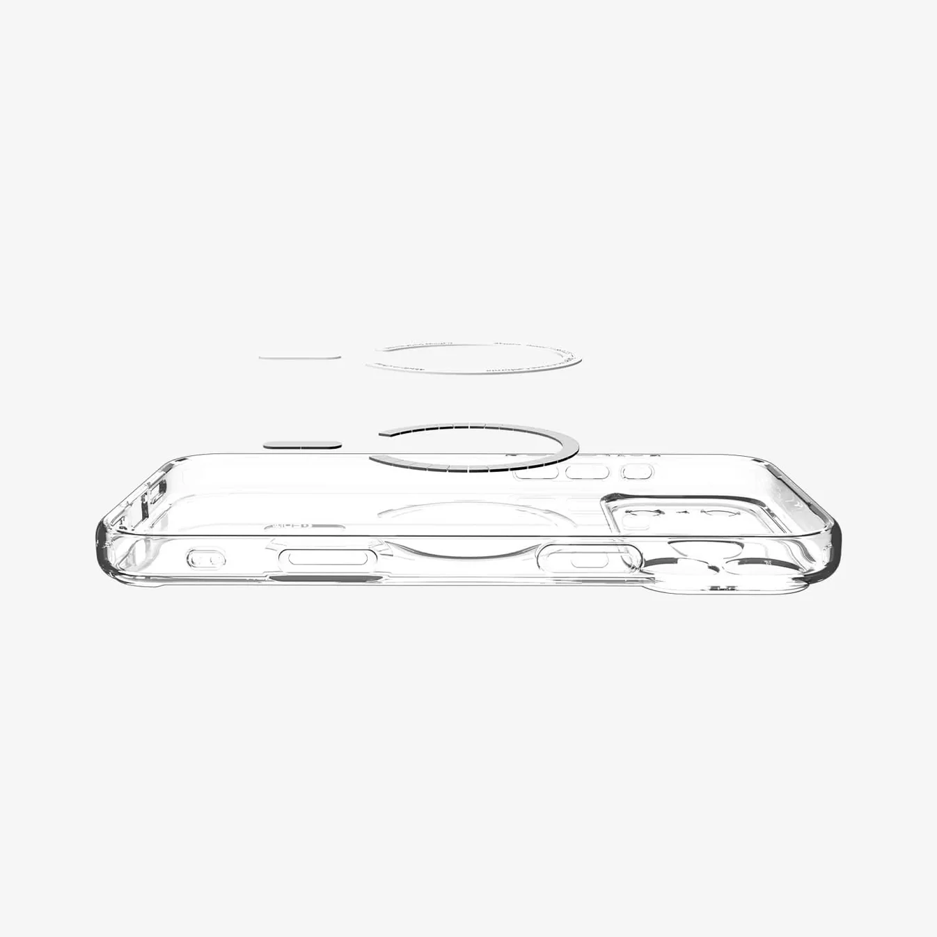 SPIGEN ULTRA HYBRID MAG FIT 17 PRO MAX CLEAR GOLD - Imagen 4